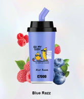 vapeman c7000 puffs blue razz